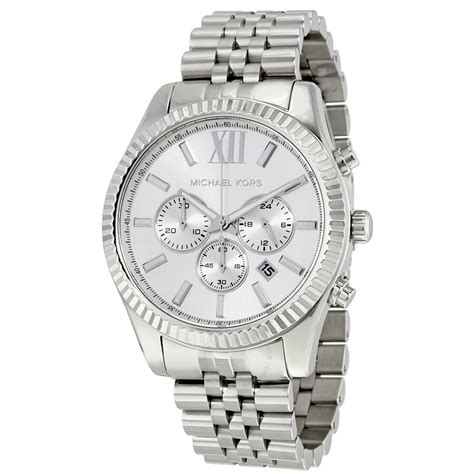 silver michael kors watch men